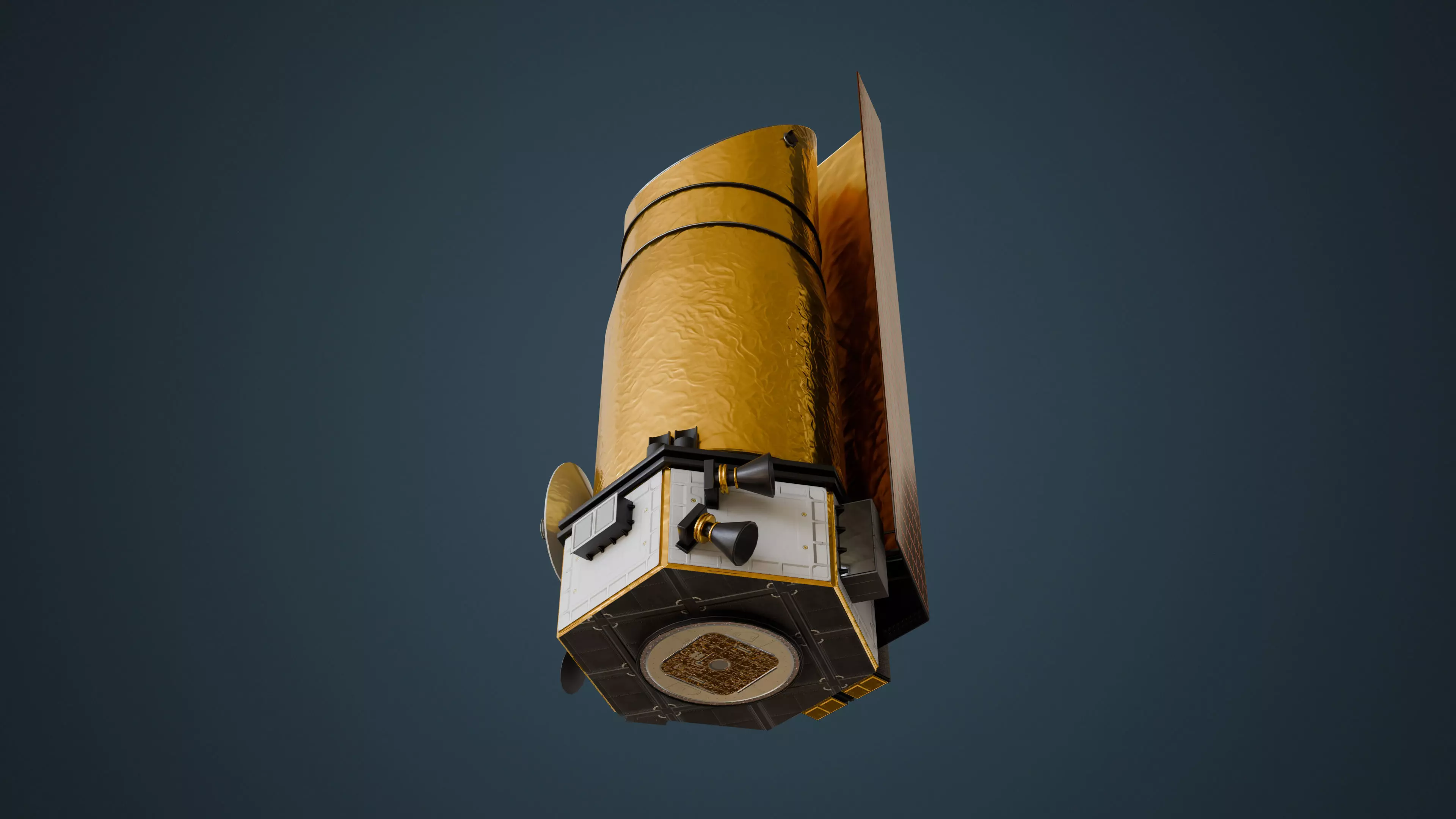 Space Telescope Low-poly 3D model_9