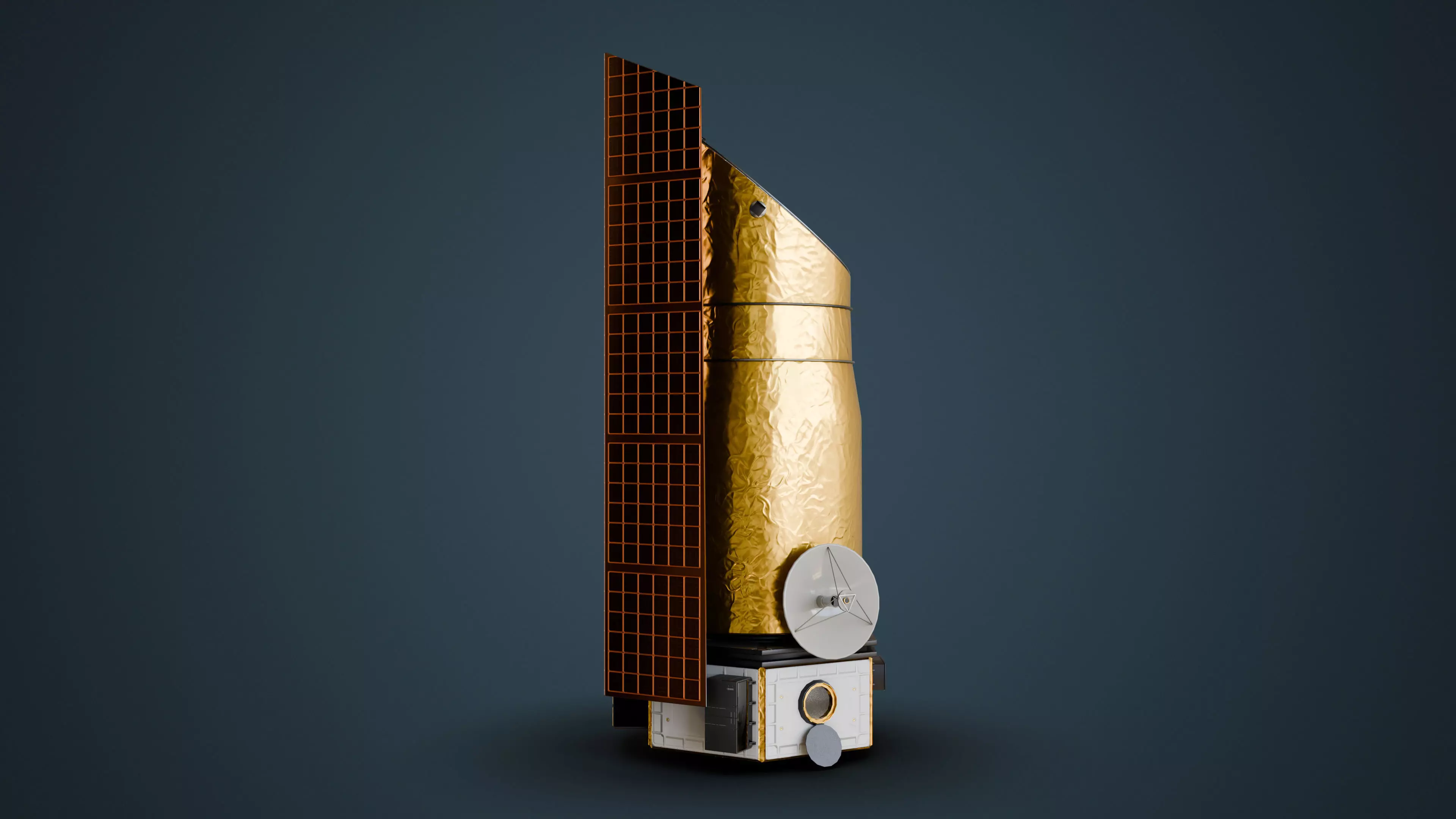 Space Telescope Low-poly 3D model_7