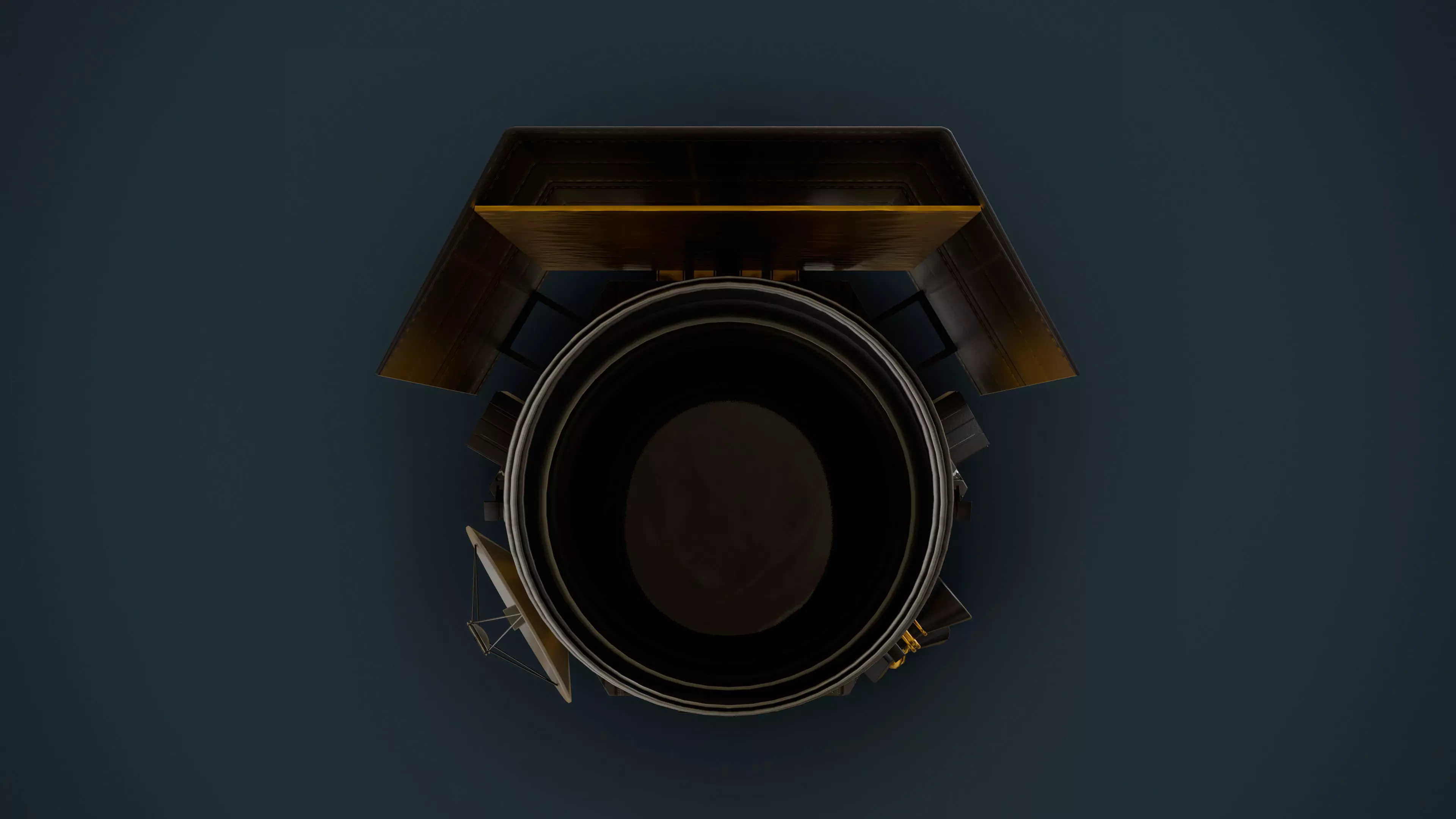 Space Telescope Low-poly 3D model_4