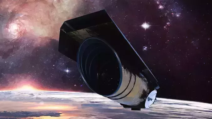 Space Telescope Low-poly 3D model