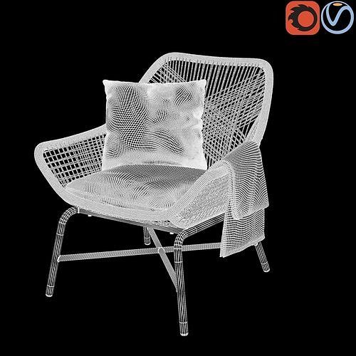HuronOutdoorSmallLoungeChairTenarchstudio RenderreadyVrayCorona  3D model 5