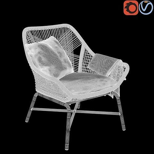 HuronOutdoorSmallLoungeChairTenarchstudio RenderreadyVrayCorona  3D model 2