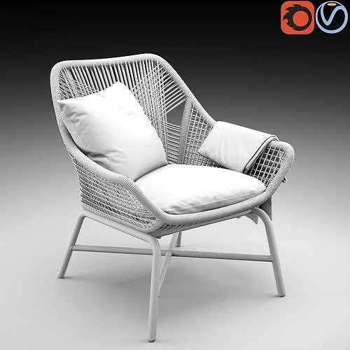 HuronOutdoorSmallLoungeChairTenarchstudio RenderreadyVrayCorona  3D model 3
