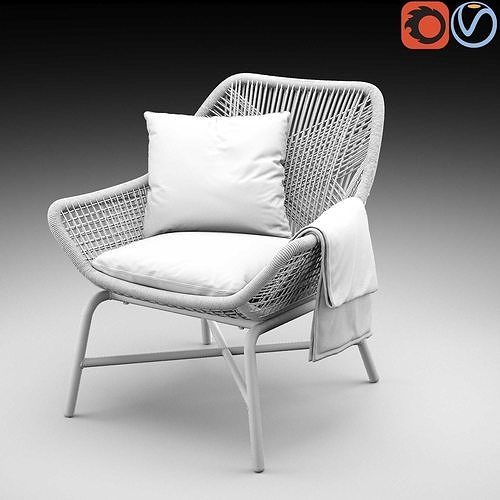 HuronOutdoorSmallLoungeChairTenarchstudio RenderreadyVrayCorona  3D model 6