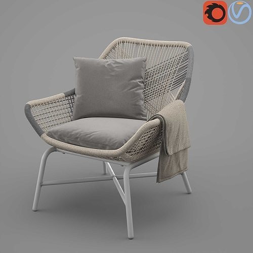 HuronOutdoorSmallLoungeChairTenarchstudio RenderreadyVrayCorona  3D model 4