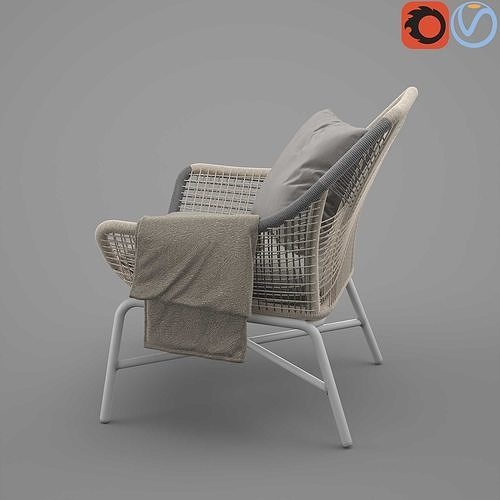 HuronOutdoorSmallLoungeChairTenarchstudio RenderreadyVrayCorona  3D model 7
