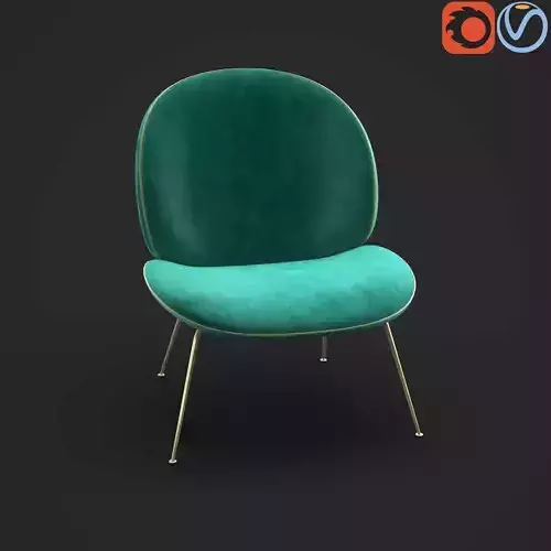 Gubi beetle lounge chair Tenarchstudio  render ready vray  3D model