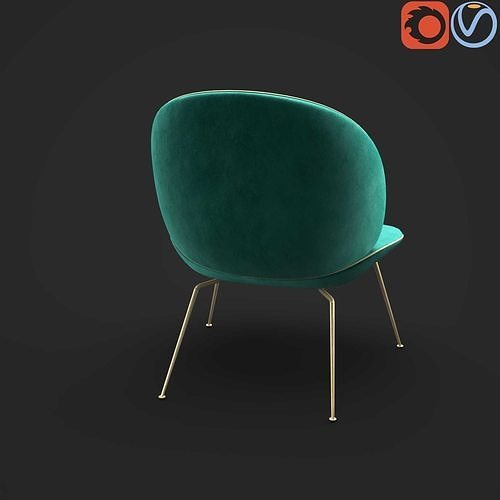 Gubi beetle lounge chair Tenarchstudio  render ready vray  3D model 7