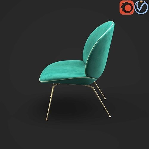 Gubi beetle lounge chair Tenarchstudio  render ready vray  3D model 4