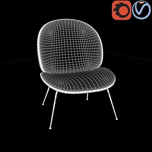 Gubi beetle lounge chair Tenarchstudio  render ready vray  3D model 2