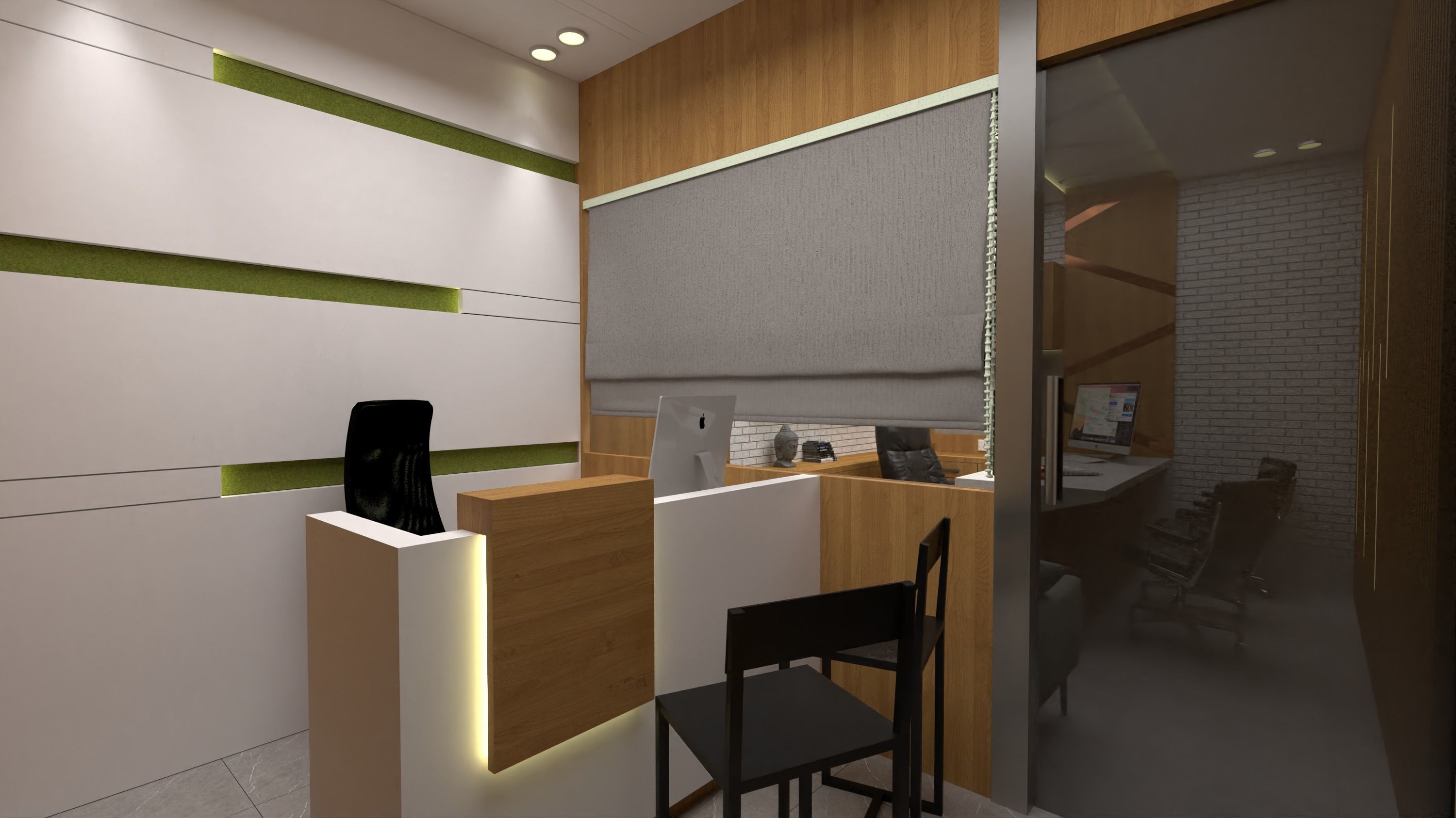 Office interior design  3D model_13