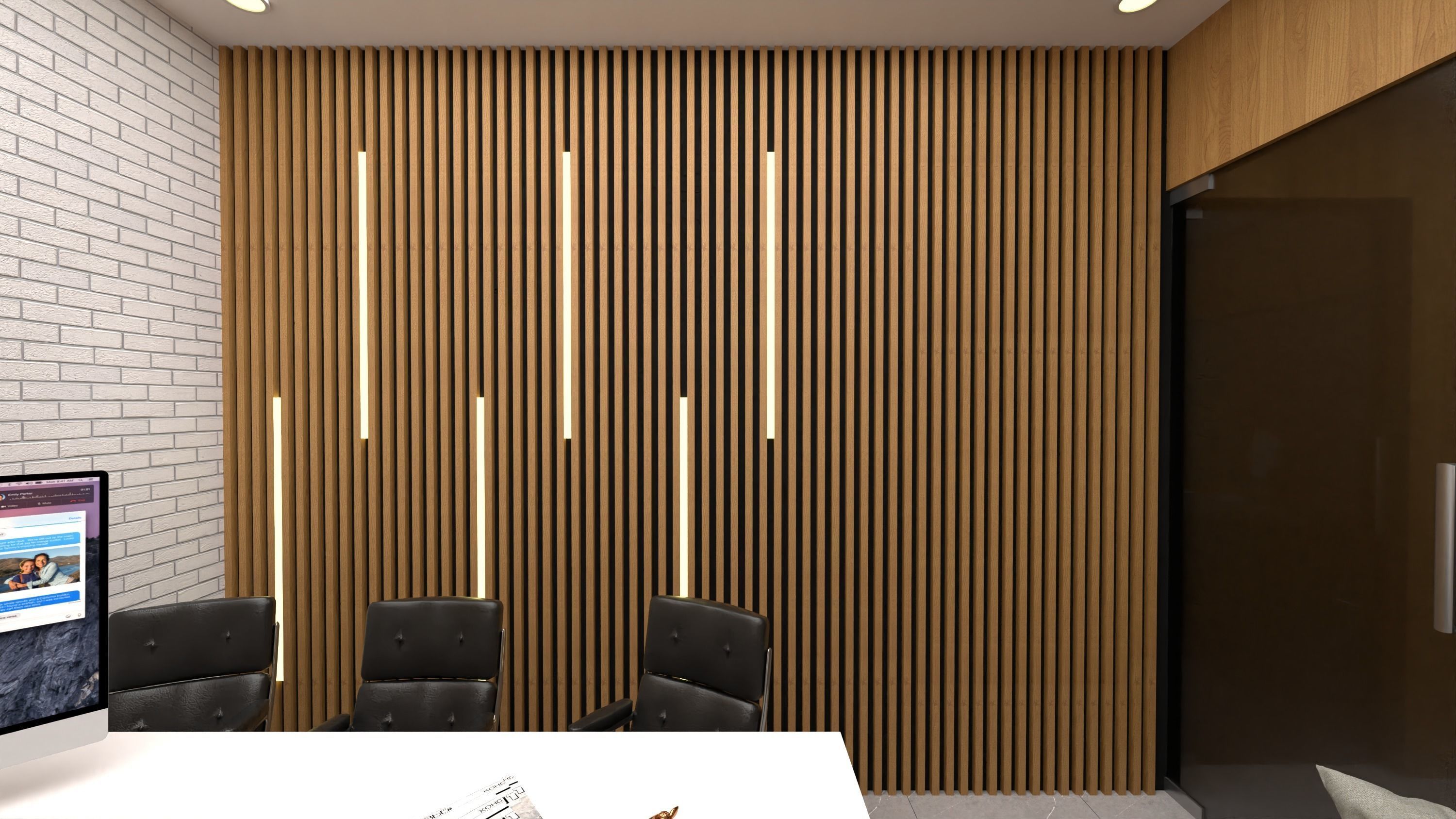 Office interior design  3D model_5