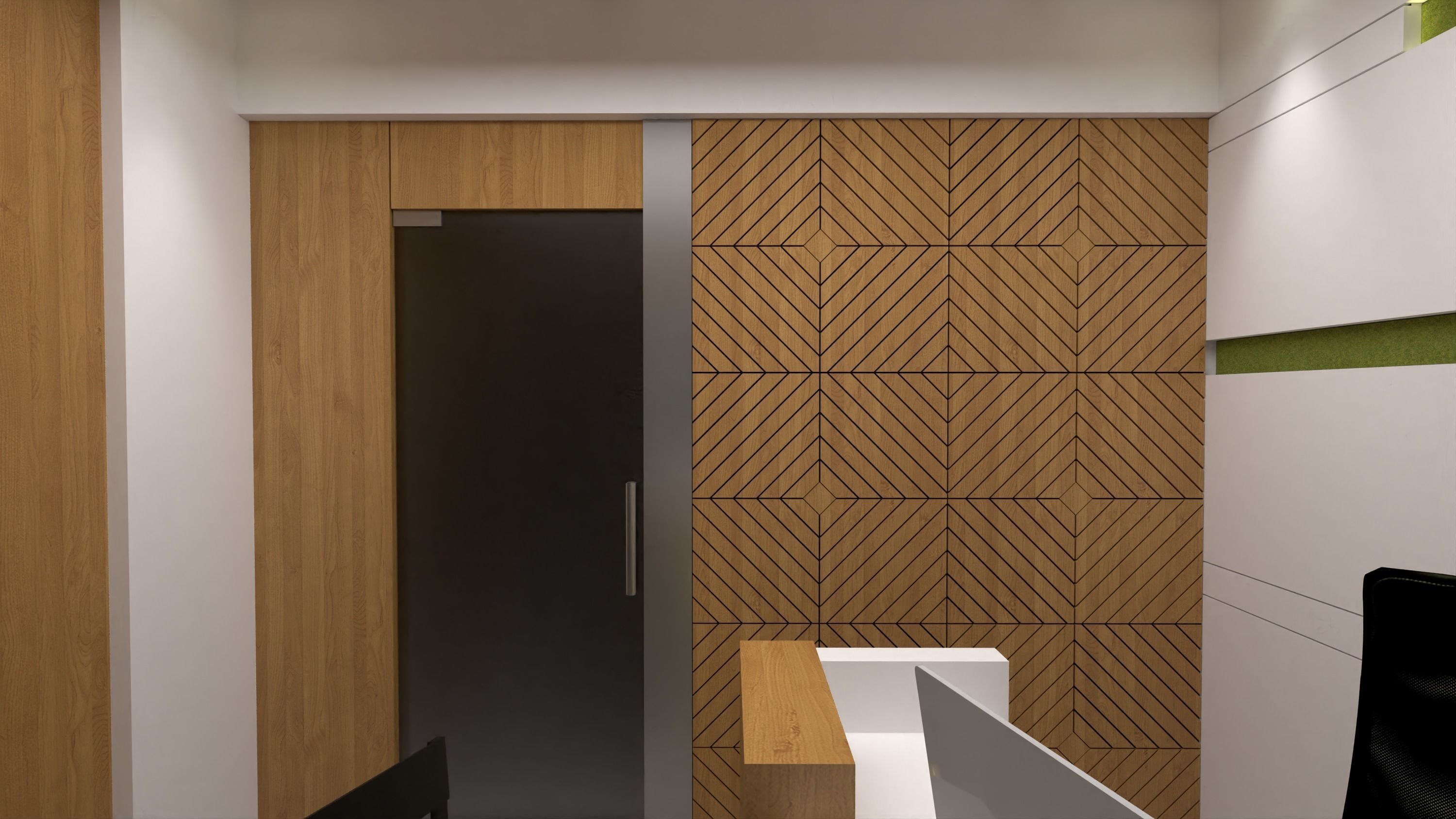 Office interior design  3D model_12