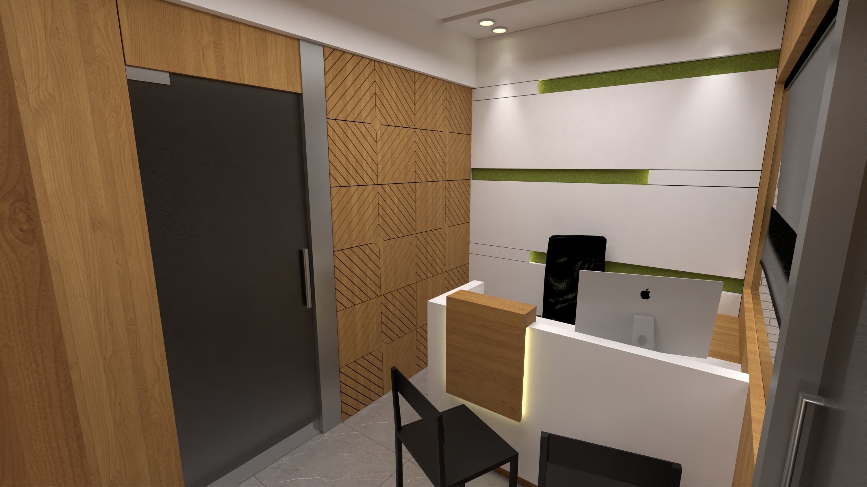 Office interior design  3D model_11
