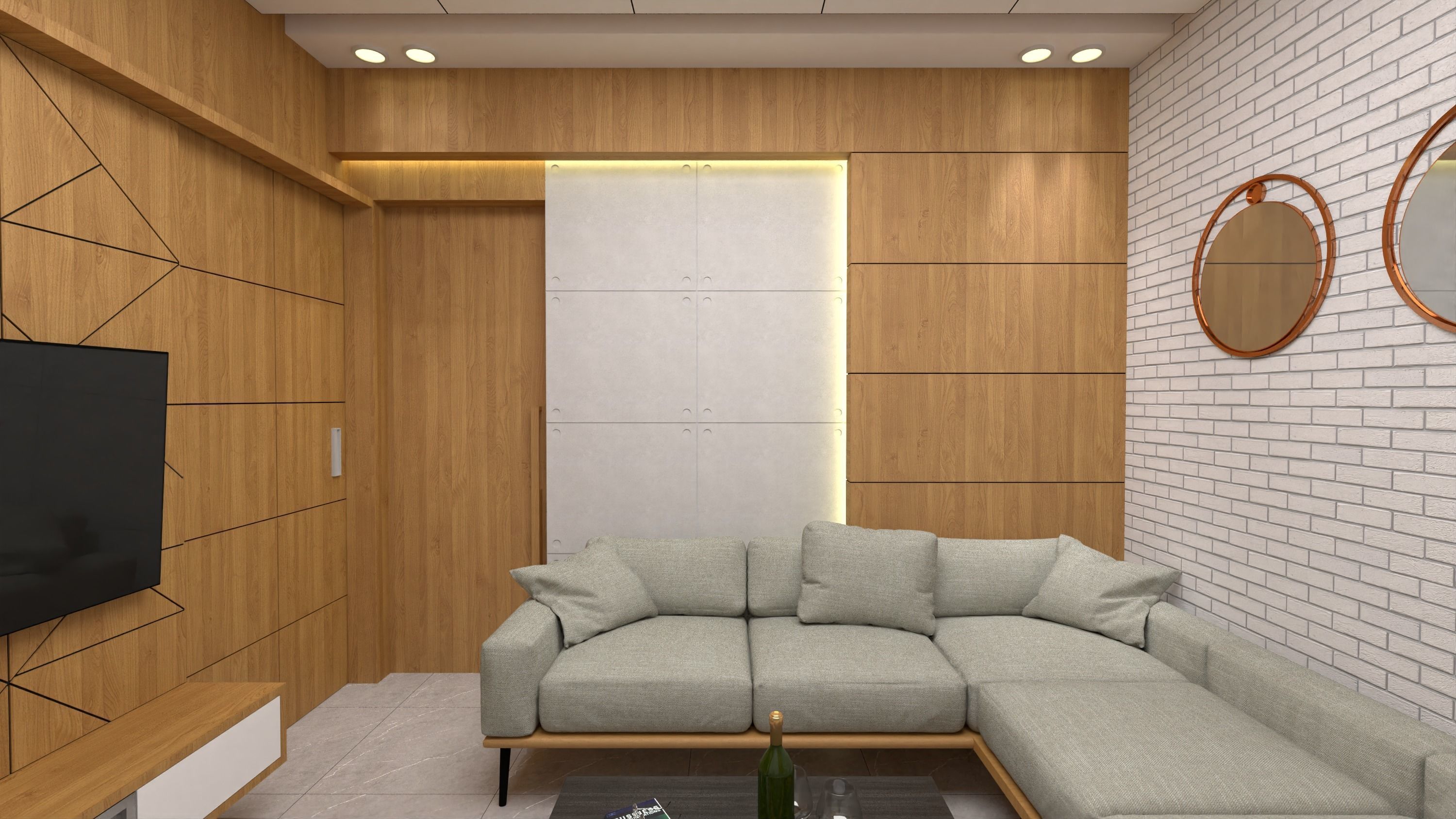 Office interior design  3D model_17
