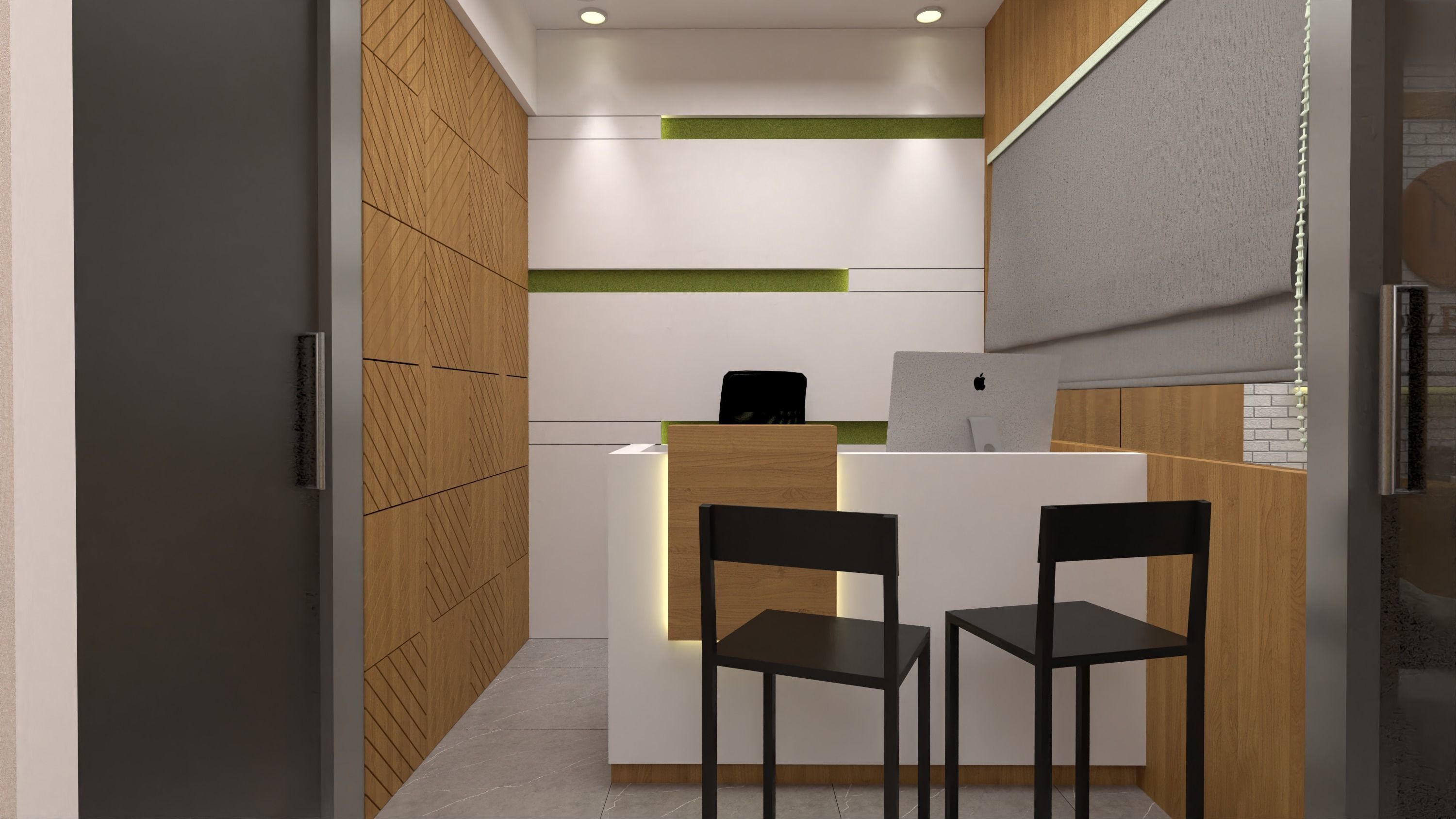 Office interior design  3D model_10