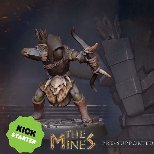 Maggot archer Tabletop miniature Free 3D print model