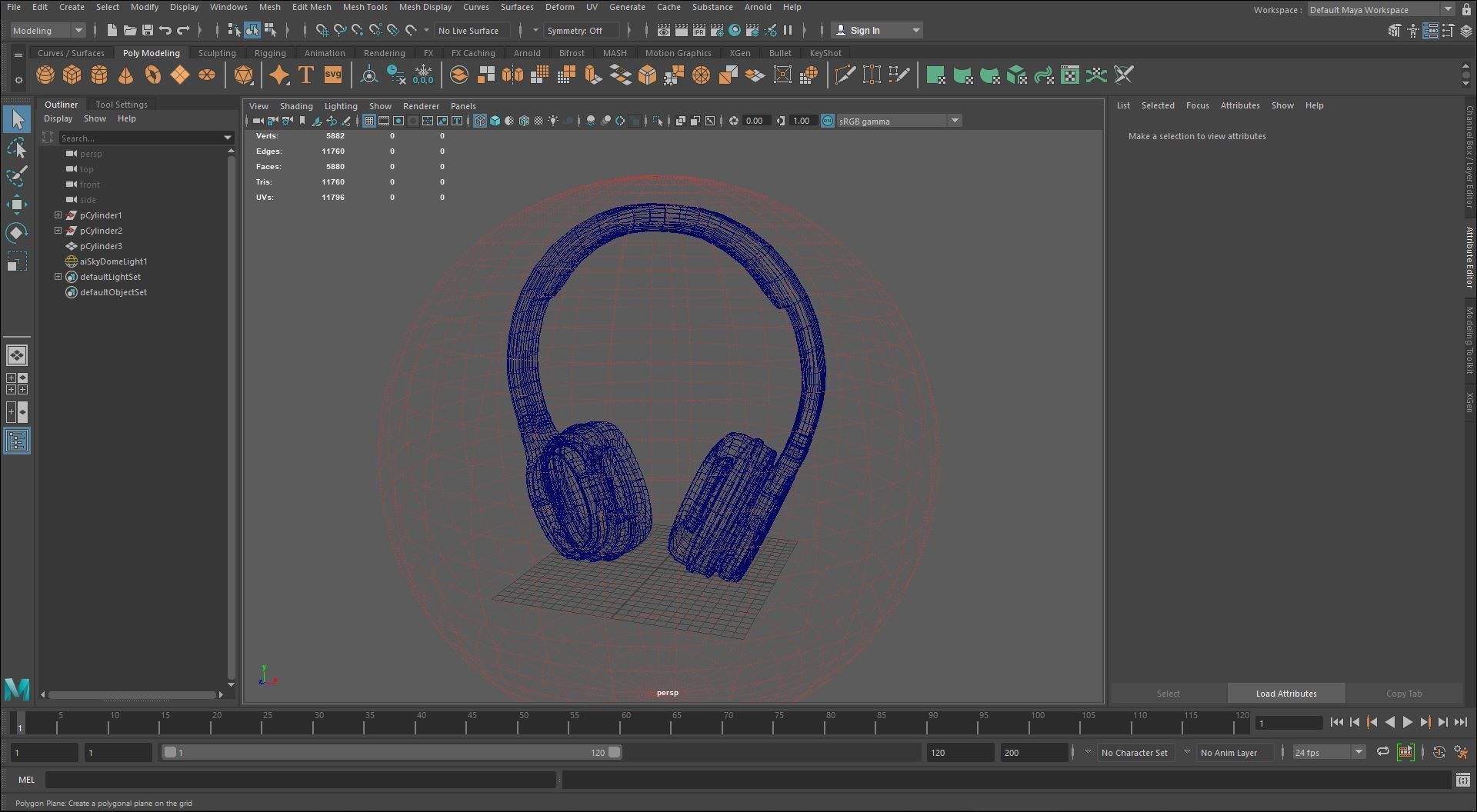 Headphones pair of with accents Free 3D model_10