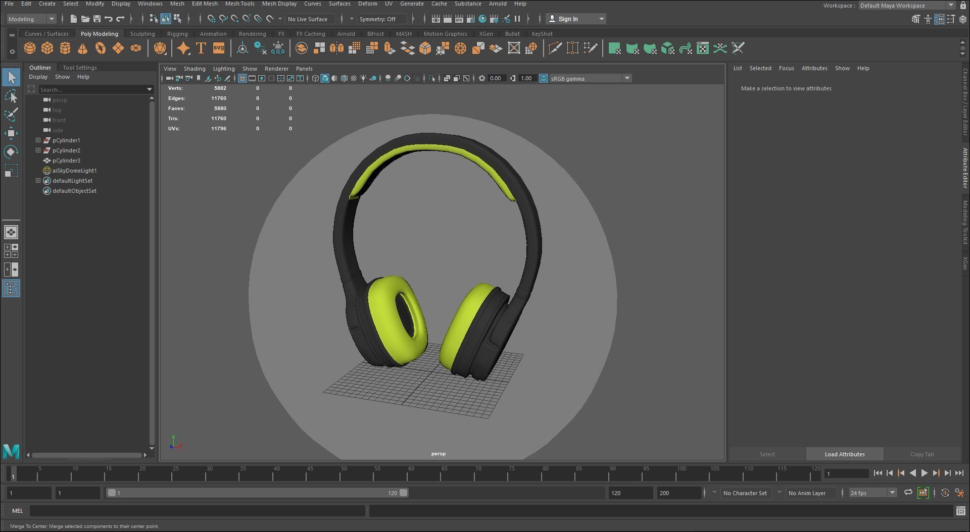 Headphones pair of with accents Free 3D model_9