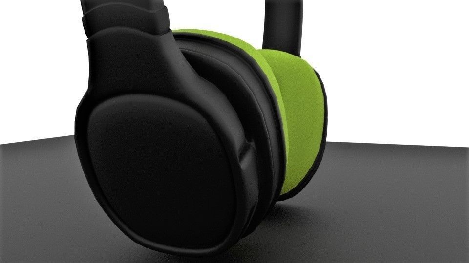 Headphones pair of with accents Free 3D model_6