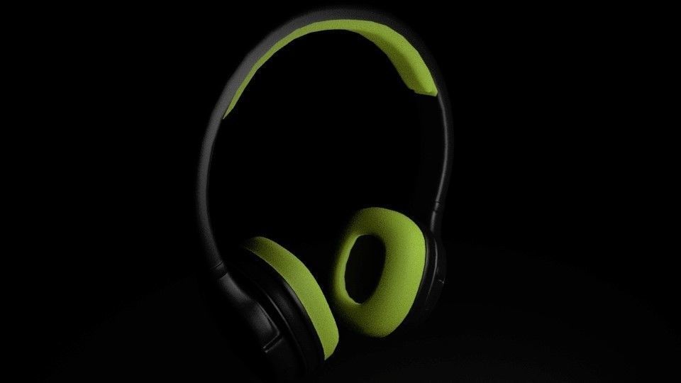 Headphones pair of with accents Free 3D model_8