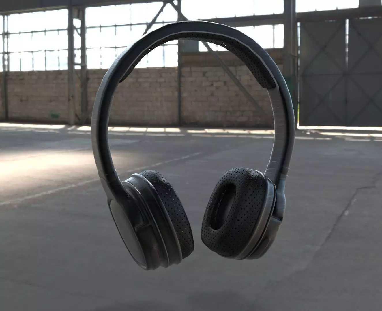 Headphones pair of with accents Free 3D model_0