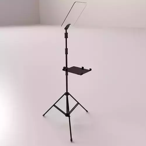 Teleprompter tripod with light stand