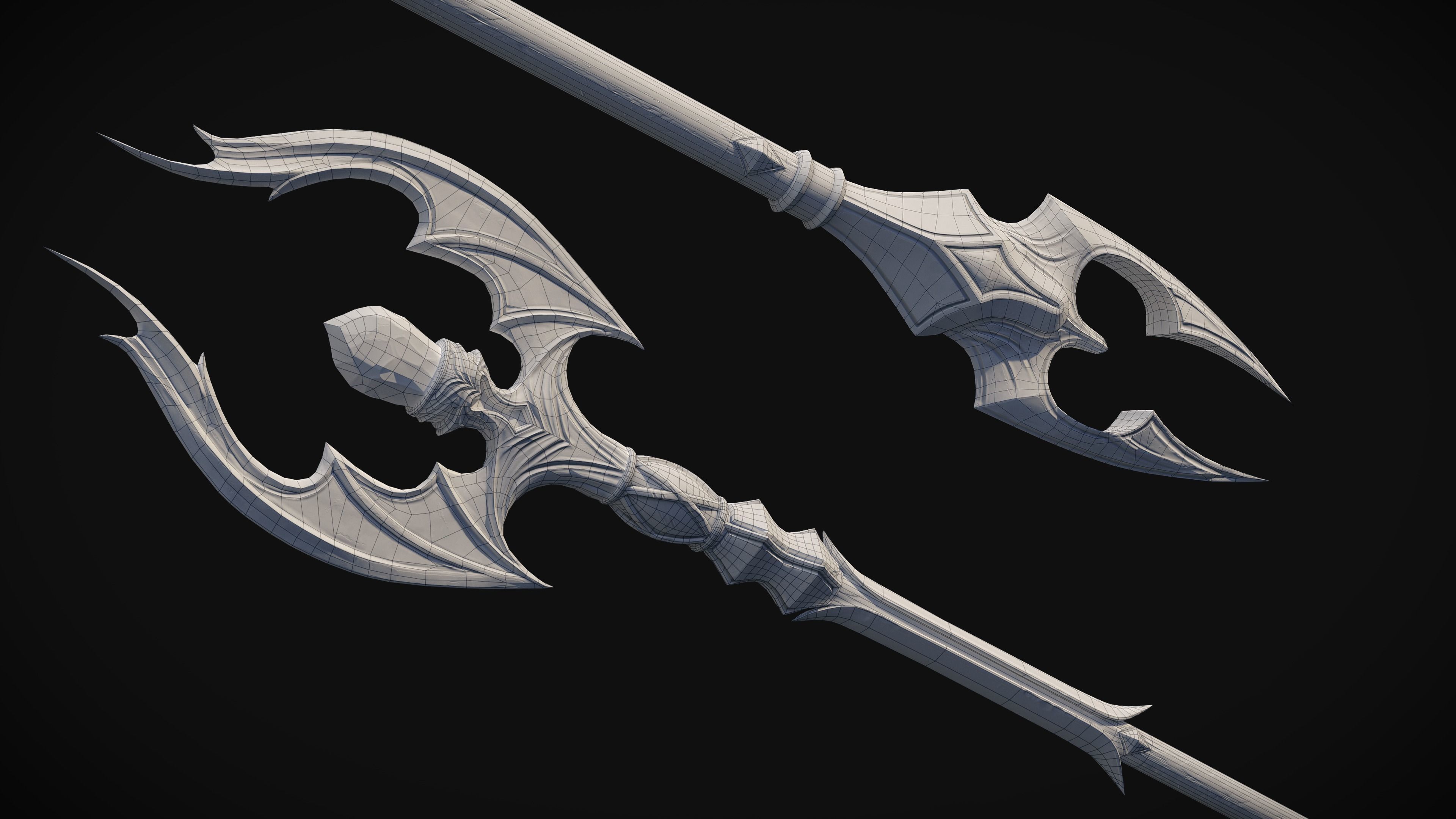 Knight girl Low-poly 3D model_11