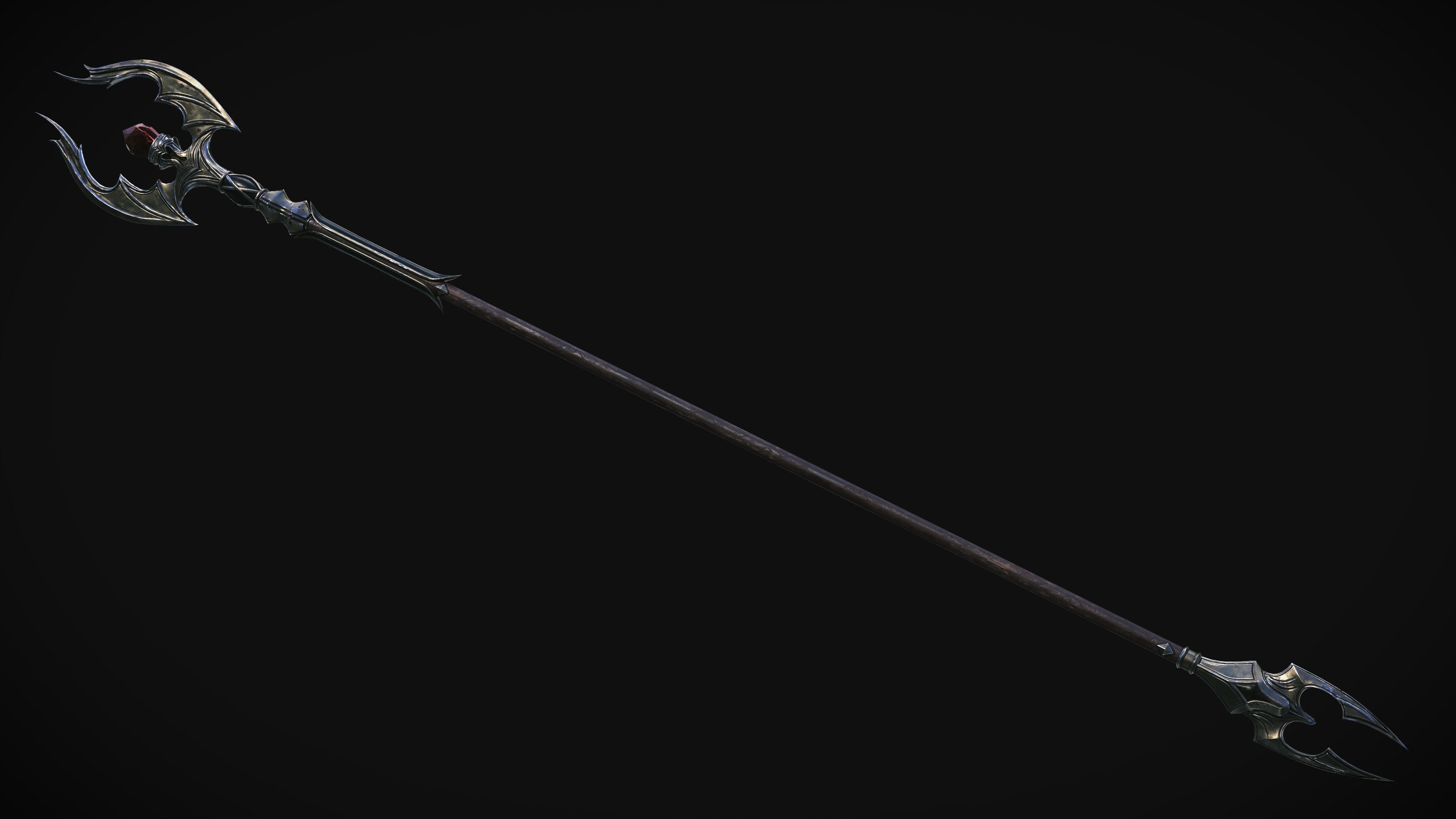 Knight girl Low-poly 3D model_9