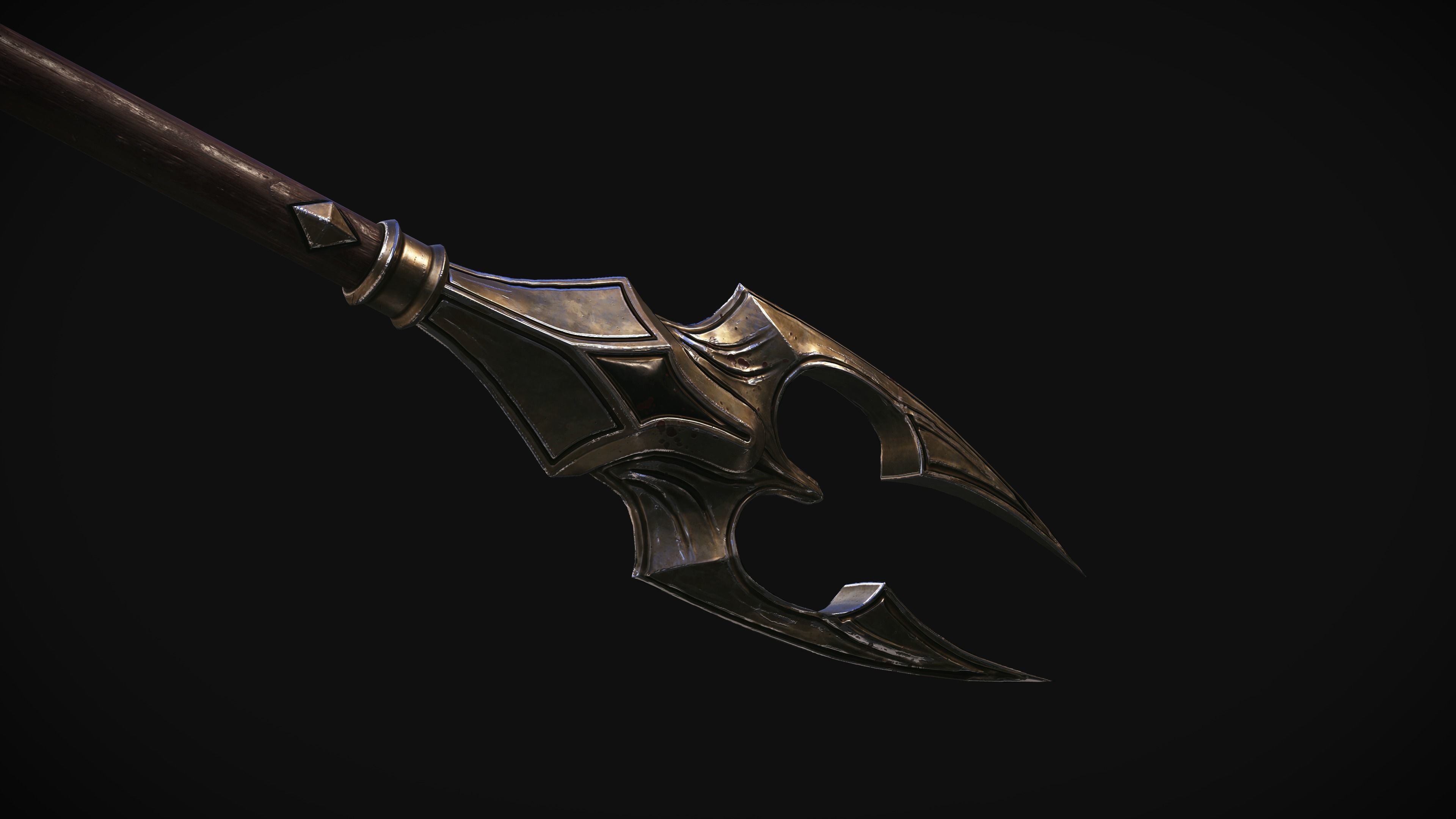 Knight girl Low-poly 3D model_8