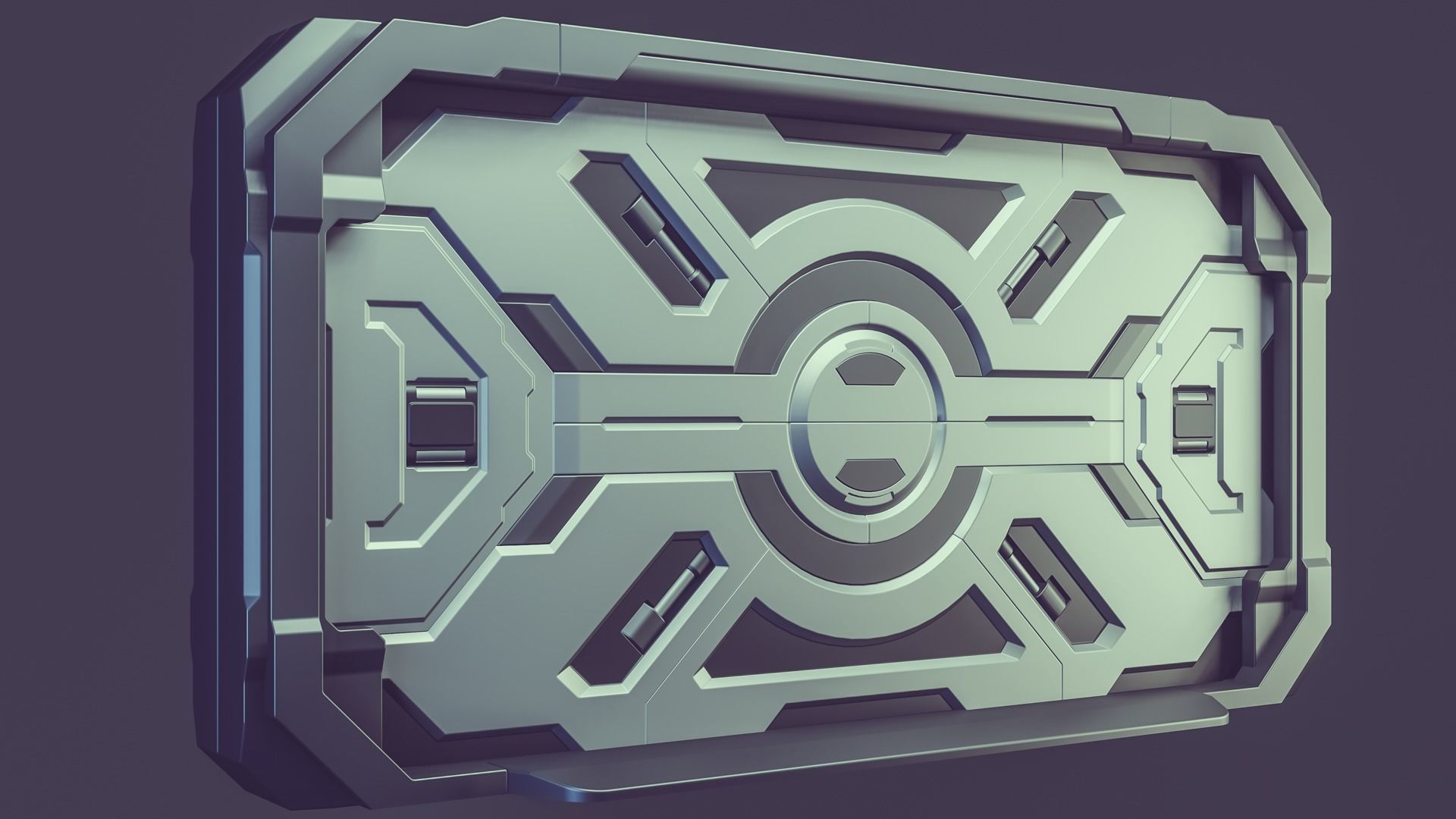 Sci-fi Door 3D model_1