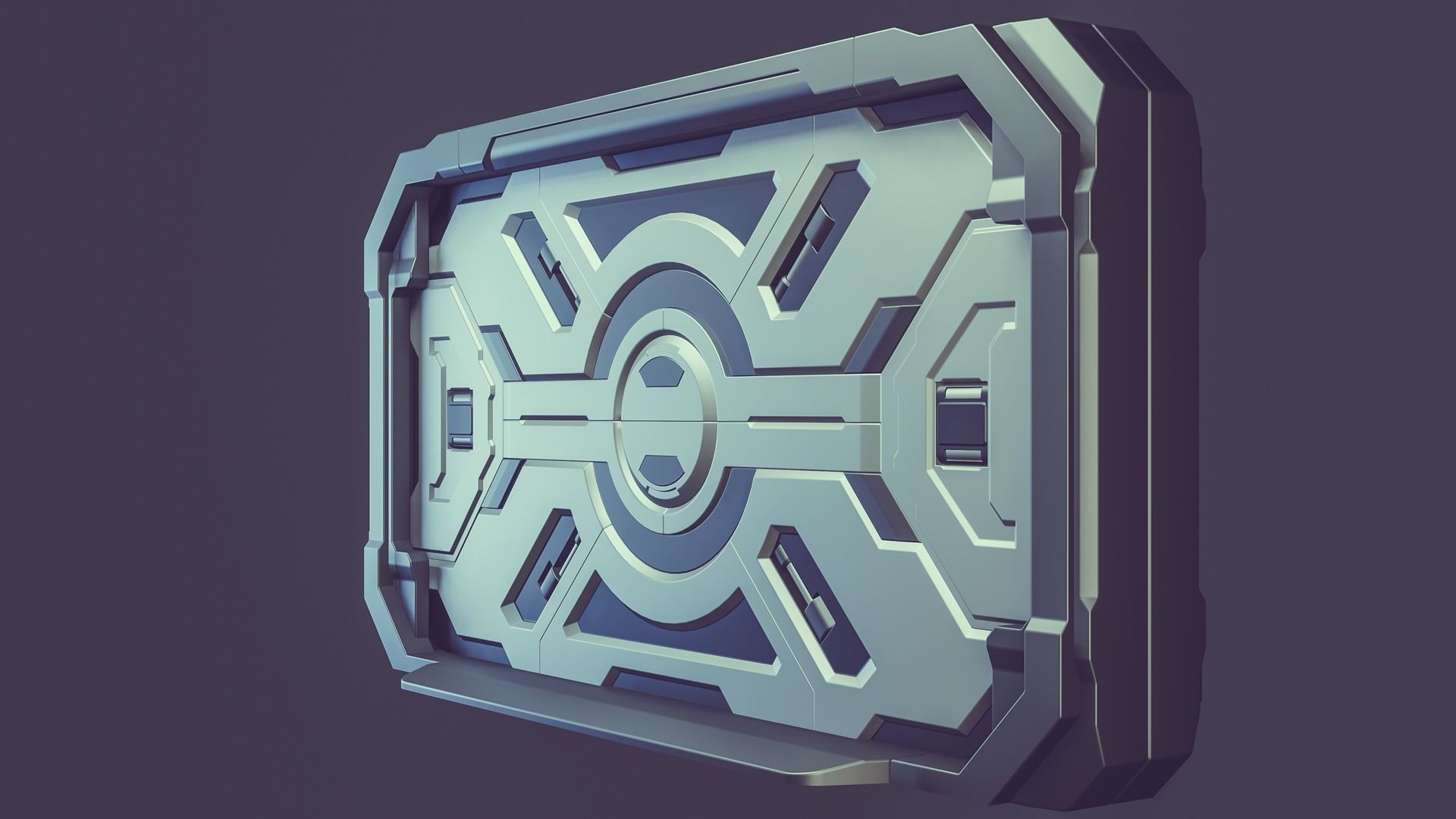 Sci-fi Door 3D model_3