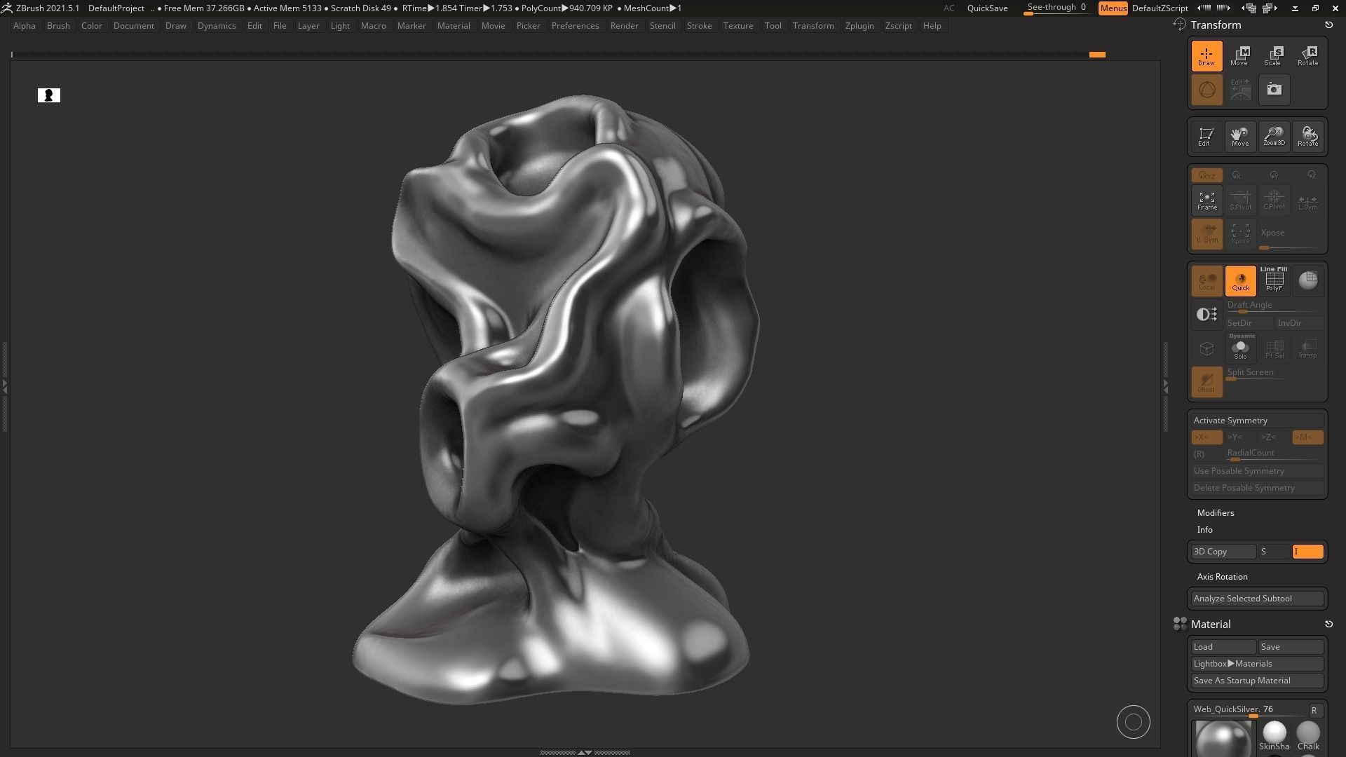 Modern Abstract Decorative sculpture 3d print model 54 3D print model_3