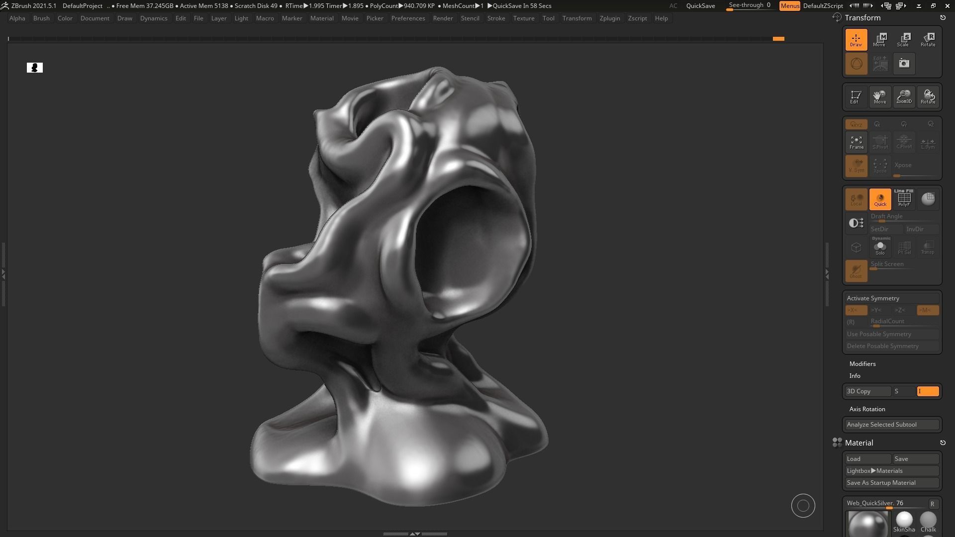 Modern Abstract Decorative sculpture 3d print model 54 3D print model_4