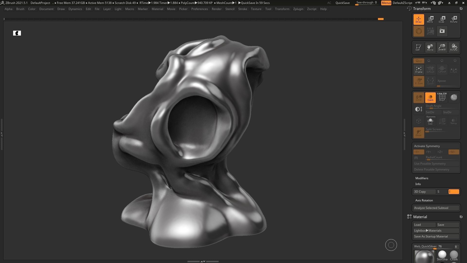 Modern Abstract Decorative sculpture 3d print model 54 3D print model_5