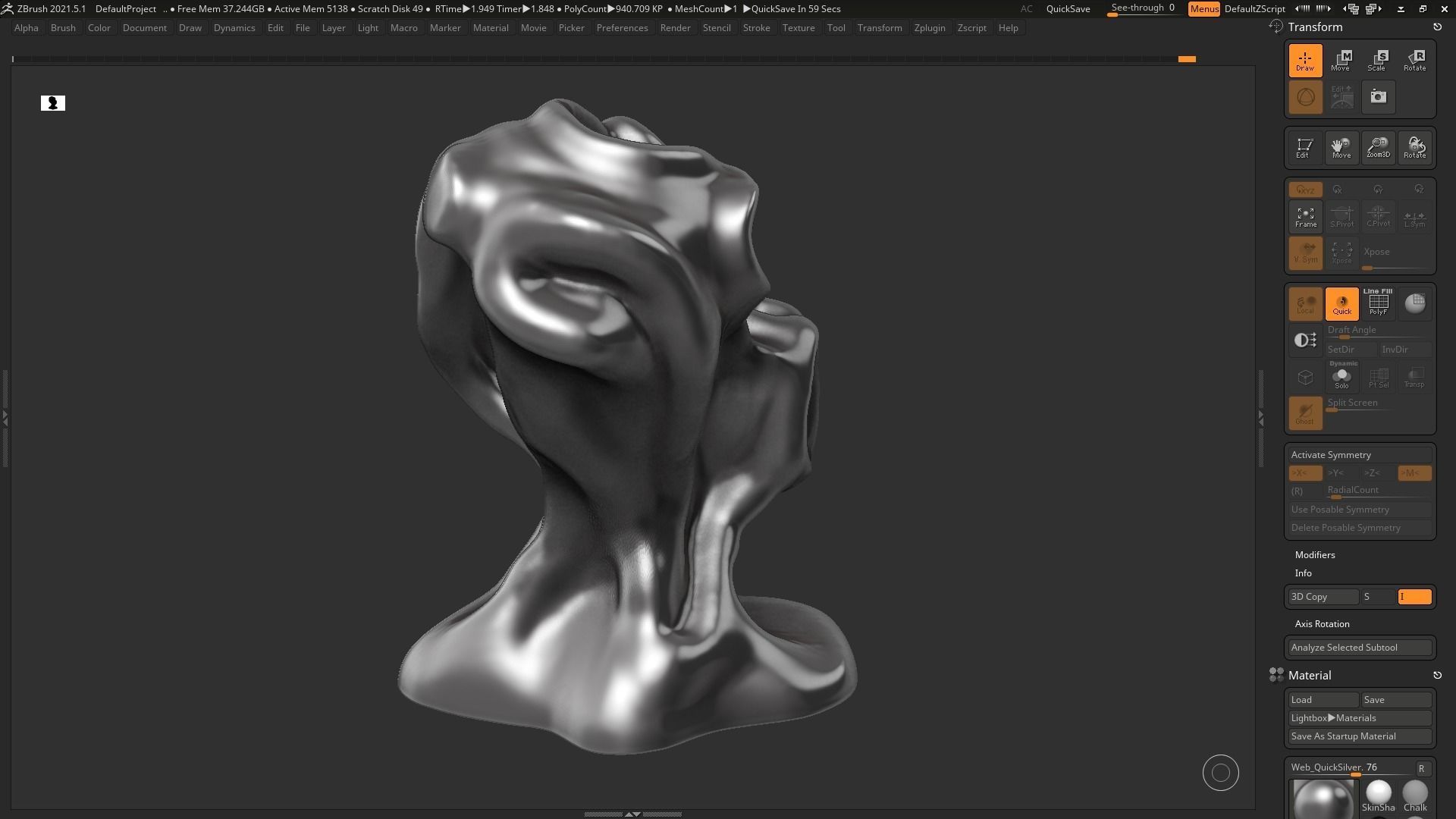 Modern Abstract Decorative sculpture 3d print model 54 3D print model_9