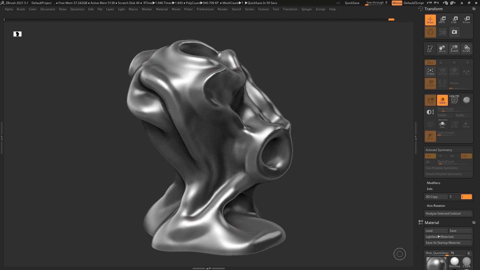 Modern Abstract Decorative sculpture 3d print model 54 3D print model_10