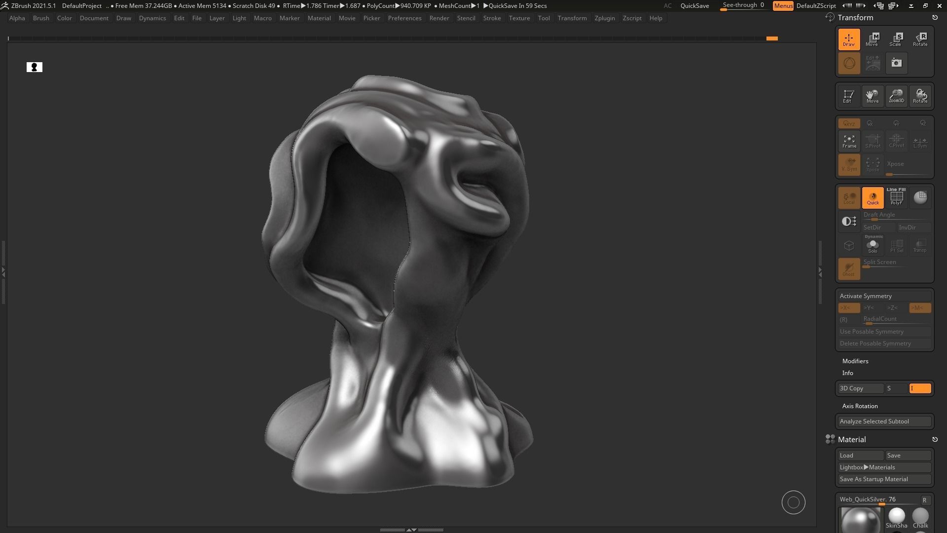 Modern Abstract Decorative sculpture 3d print model 54 3D print model_8