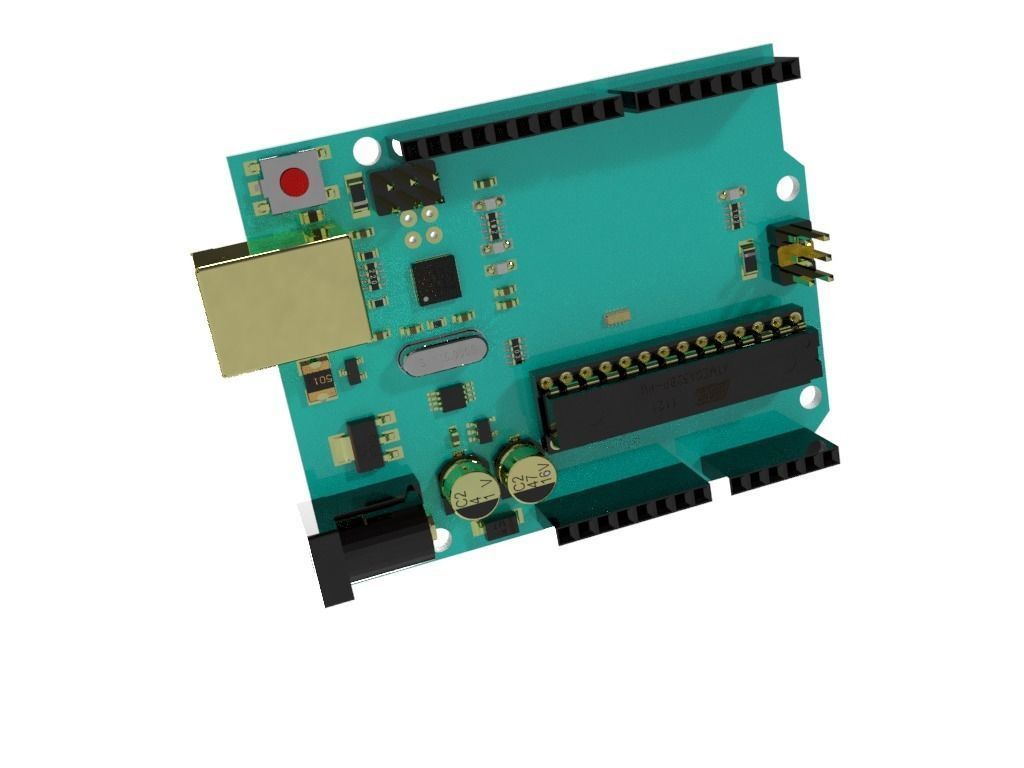 Arduino Uno 3D print model_7