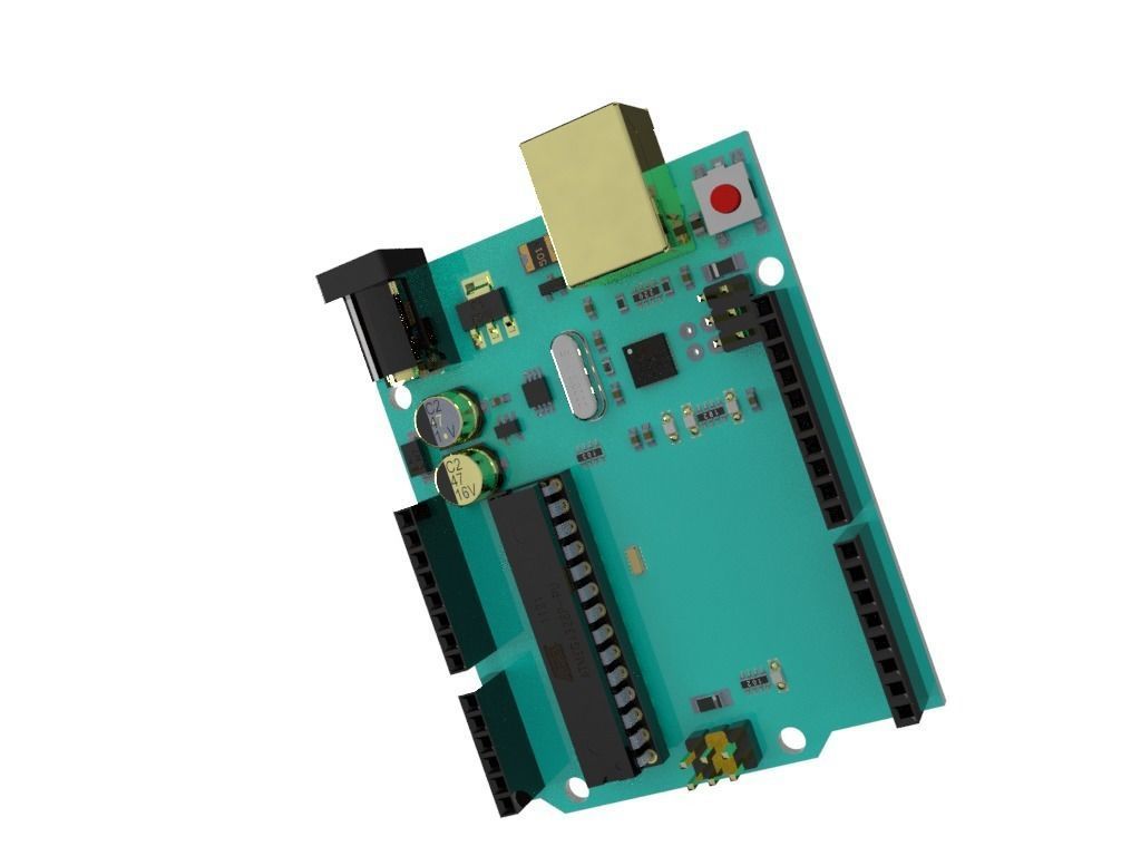 Arduino Uno 3D print model_3