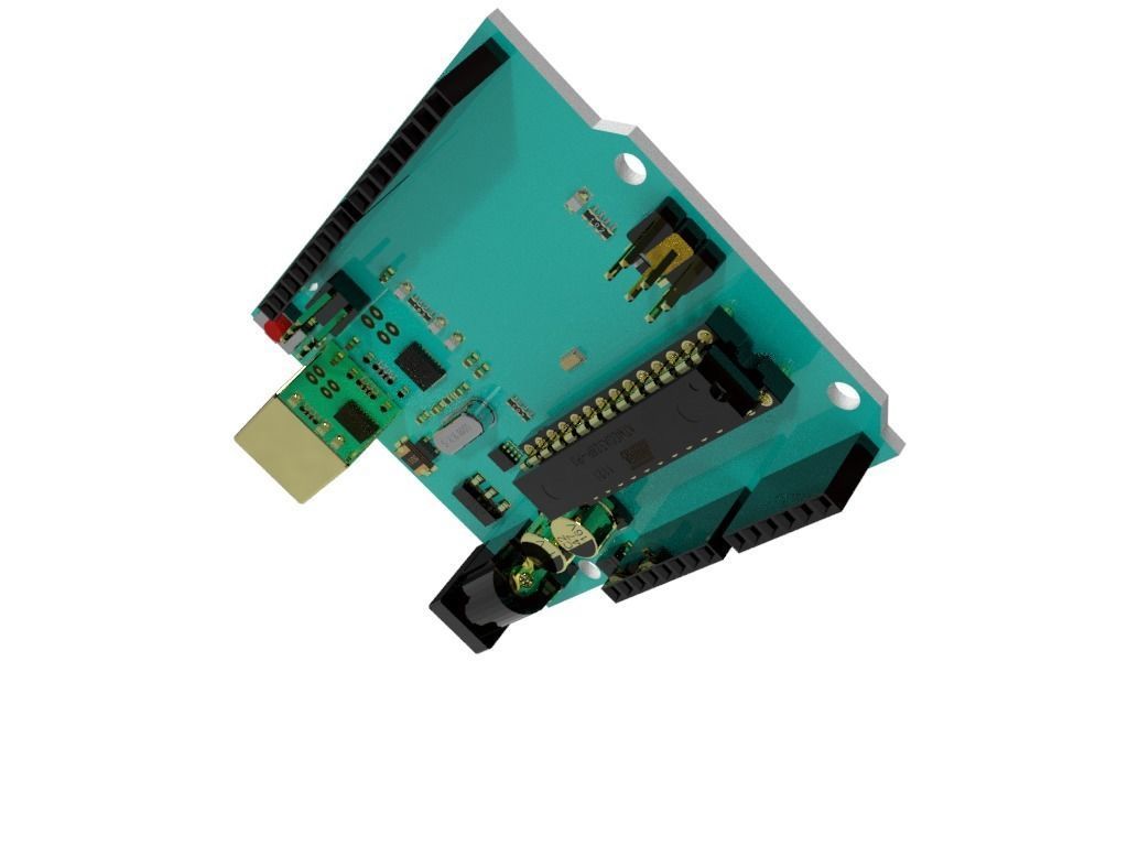 Arduino Uno 3D print model_6