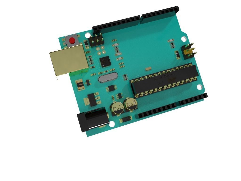 Arduino Uno 3D print model_5