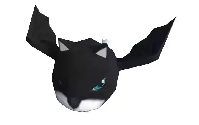 Dark bat Low-poly 3D model