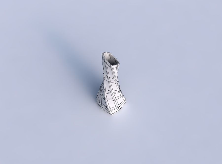 Vase twisted squeezed and bent rectangle 2 with large plates 3D print model_6