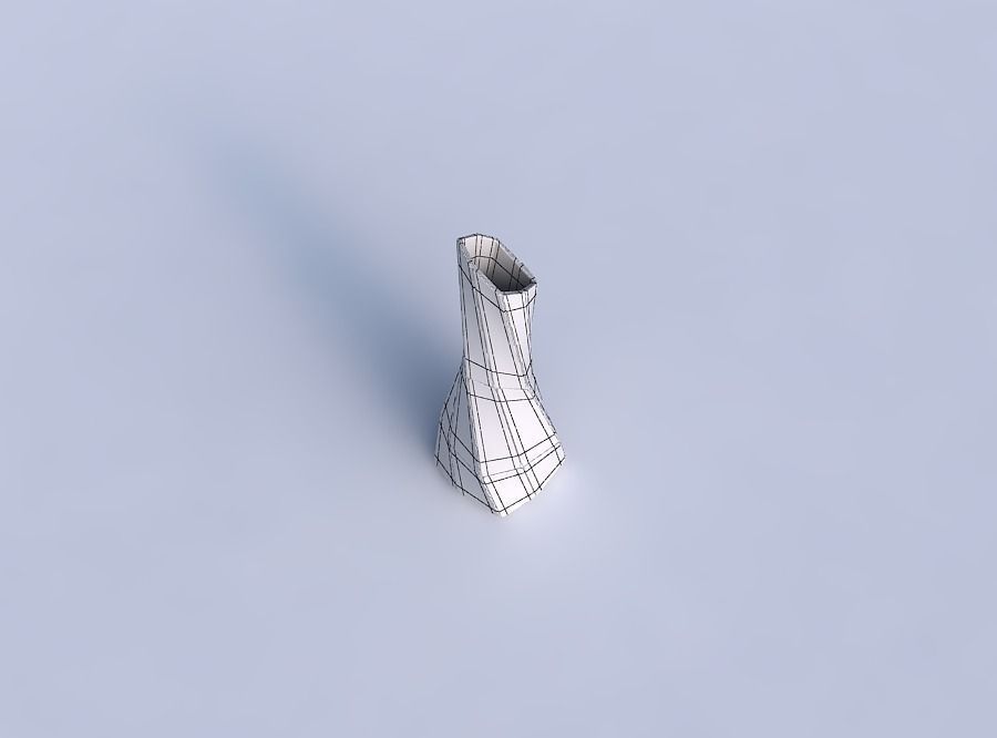 Vase twisted squeezed and bent rectangle 2 with huge plates 3D print model_6