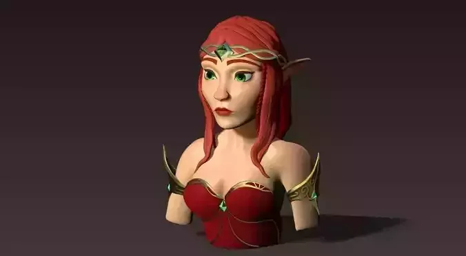 Blood elf bust