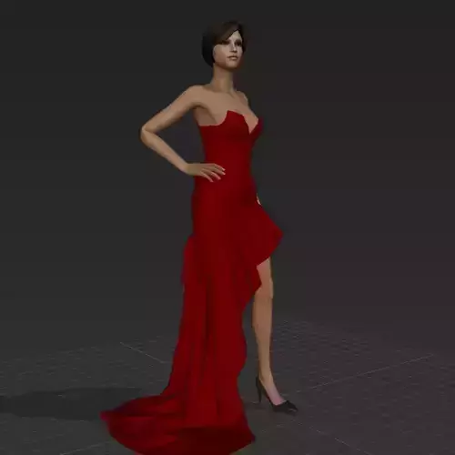 Asymmetric Long Dress