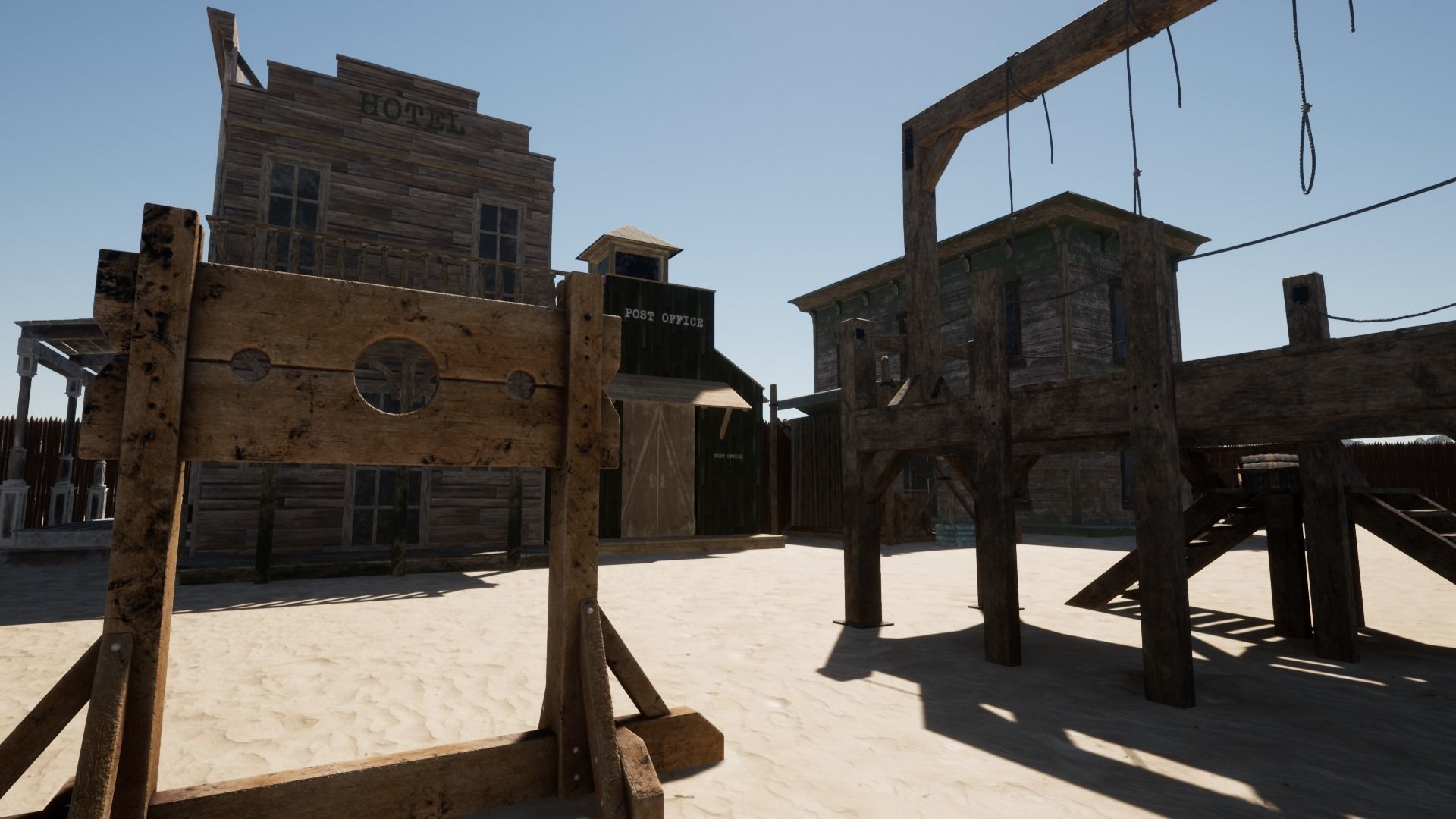 Klondike - Far West Village Low-poly 3D model_22