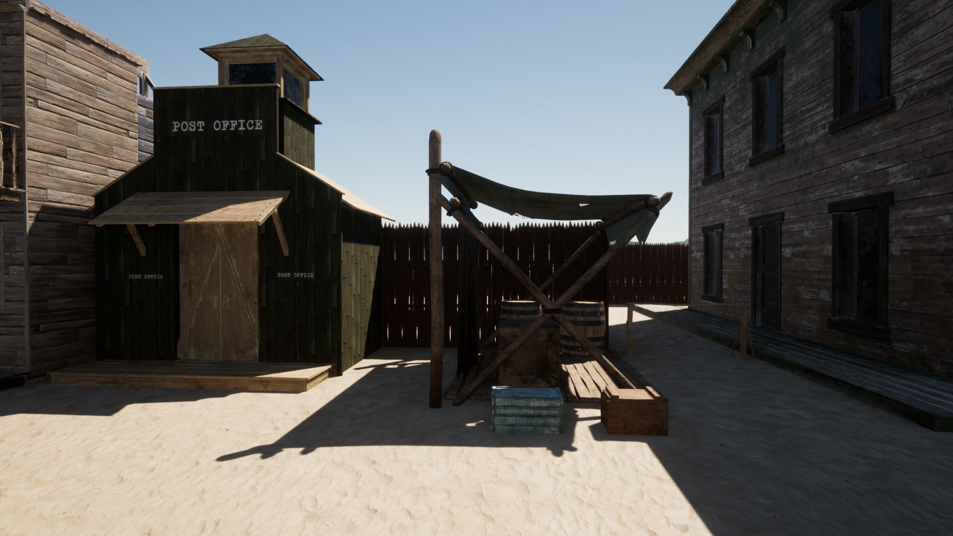 Klondike - Far West Village Low-poly 3D model_9