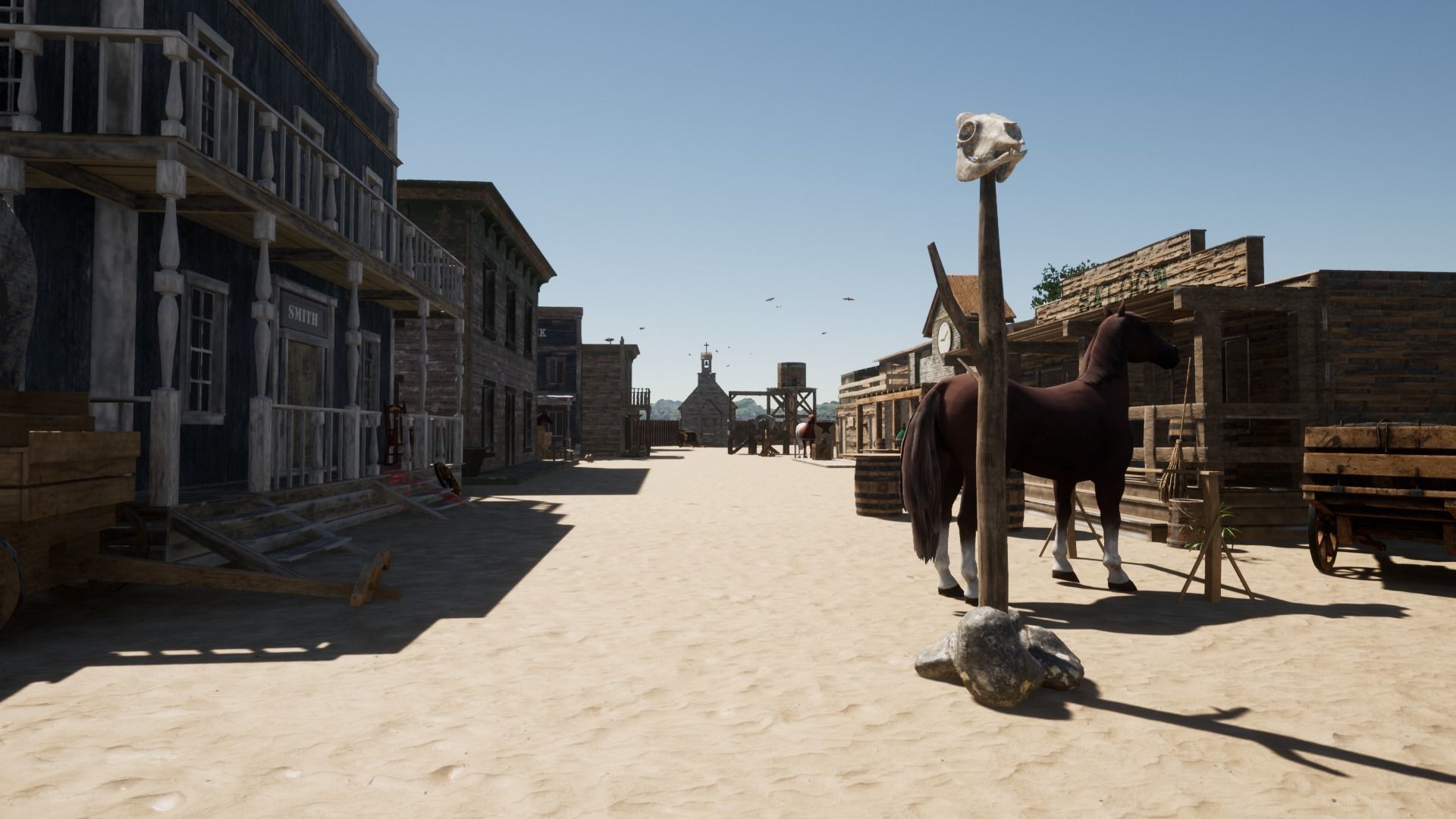 Klondike - Far West Village Low-poly 3D model_18